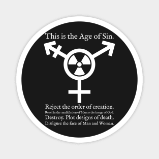 Trans Radiation (Alternate) - Age of Sin - Papal Text -White Magnet